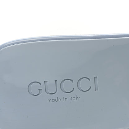 Gucci Rubber Gucci Logo Womens Platform 20/60mm Slide Sandals 40 Porcelain Light Blue 8 of 9