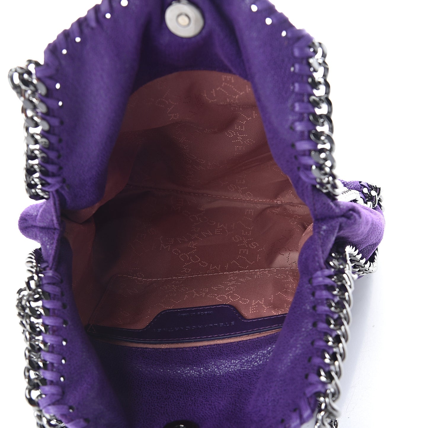 Shaggy Deer Mini Falabella Fold Over Tote Bright Purple