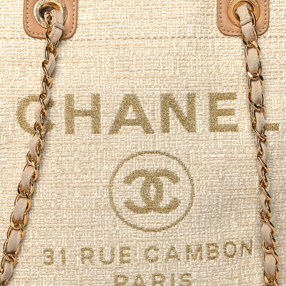 Chanel Canvas Medium Deauville Tote Light Beige 8 of 10