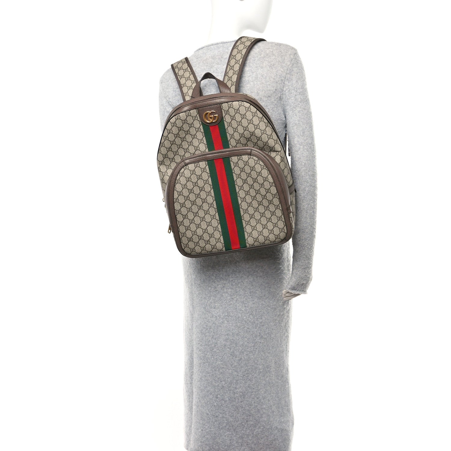 Gucci GG Supreme Monogram Medium Ophidia Day Backpack Brown 2 of 12