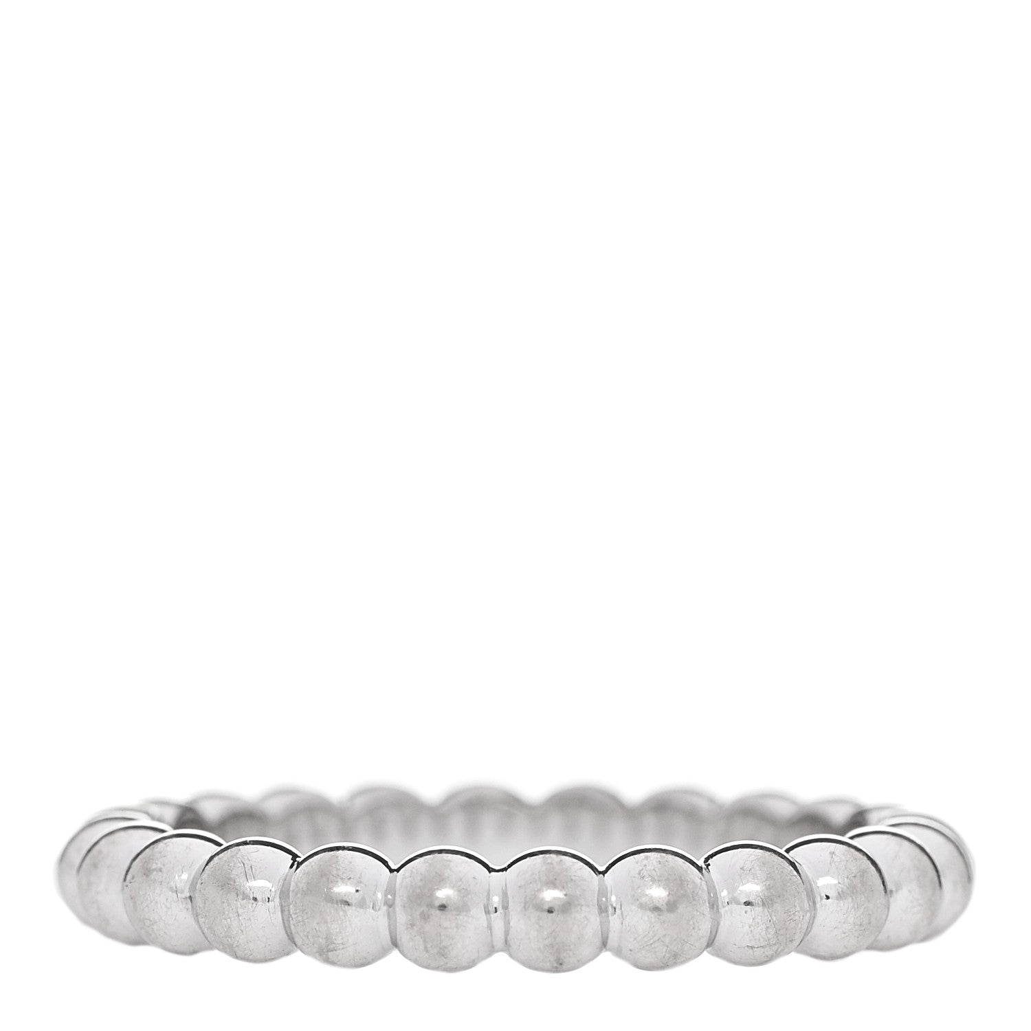 Van Cleef & Arpels 18K White Gold Medium Perlee Ring 52 6 3 of 6