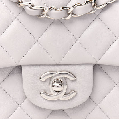 Chanel Lambskin Quilted Mini Rectangular Flap Grey 10 of 10