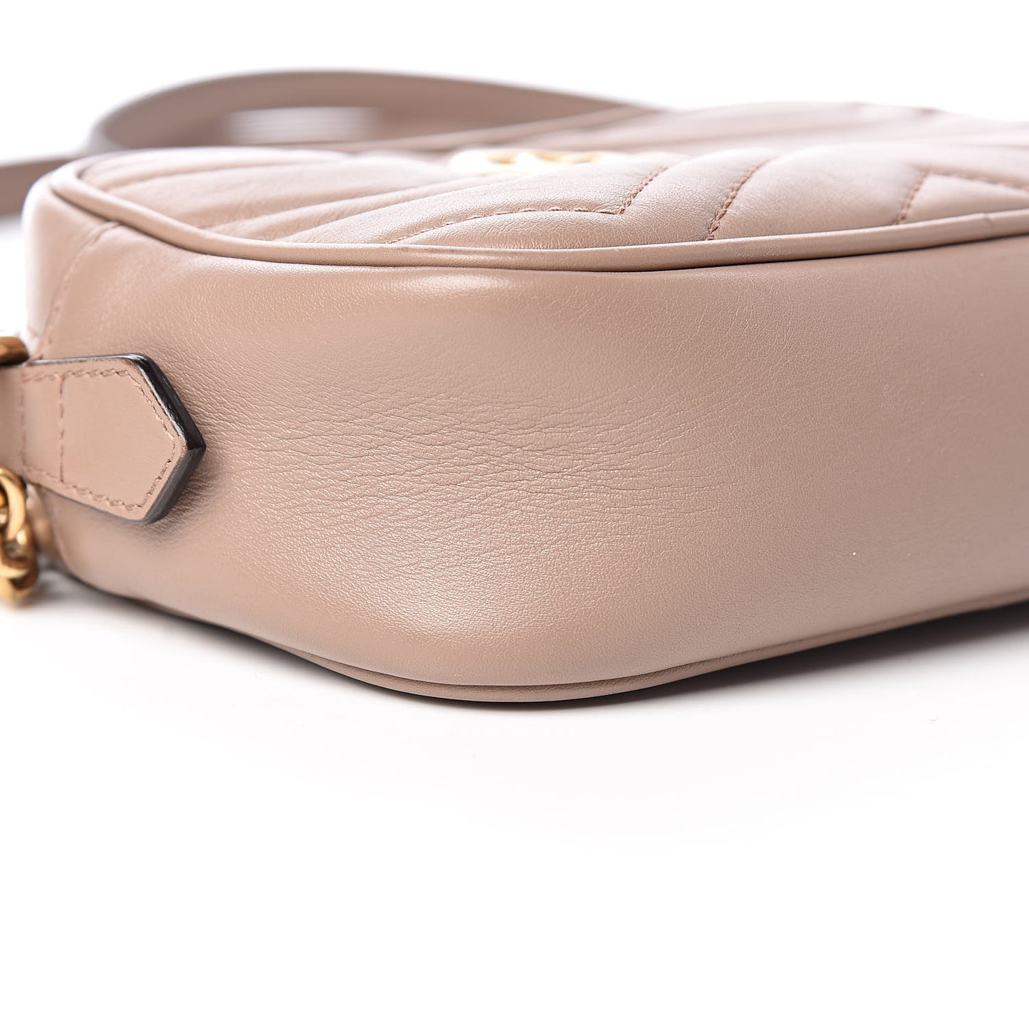 Calfskin Matelasse Mini GG Marmont Chain Shoulder Bag Porcelain Rose
