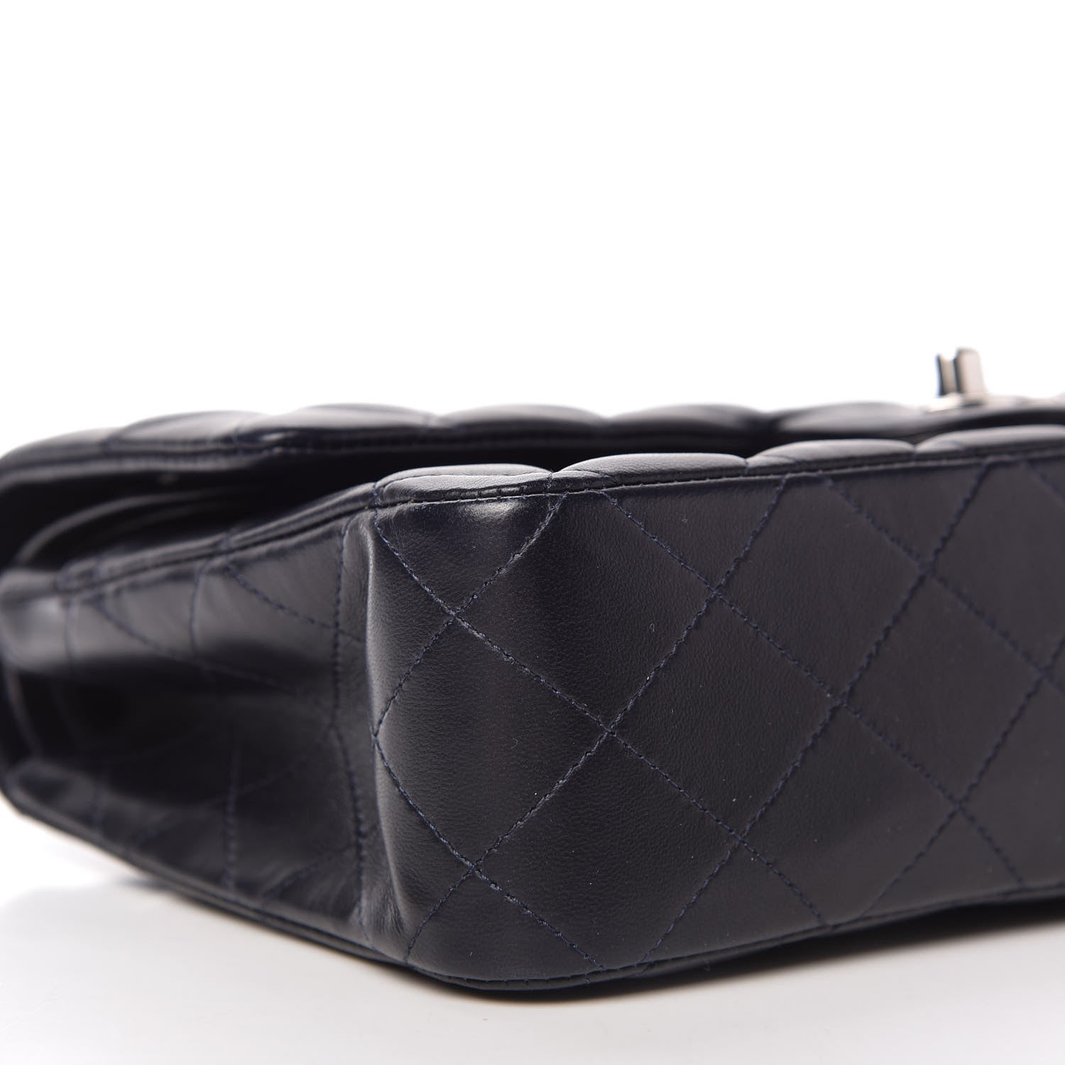 Chanel Lambskin Quilted Medium Double Flap Dark Navy 6 of 11