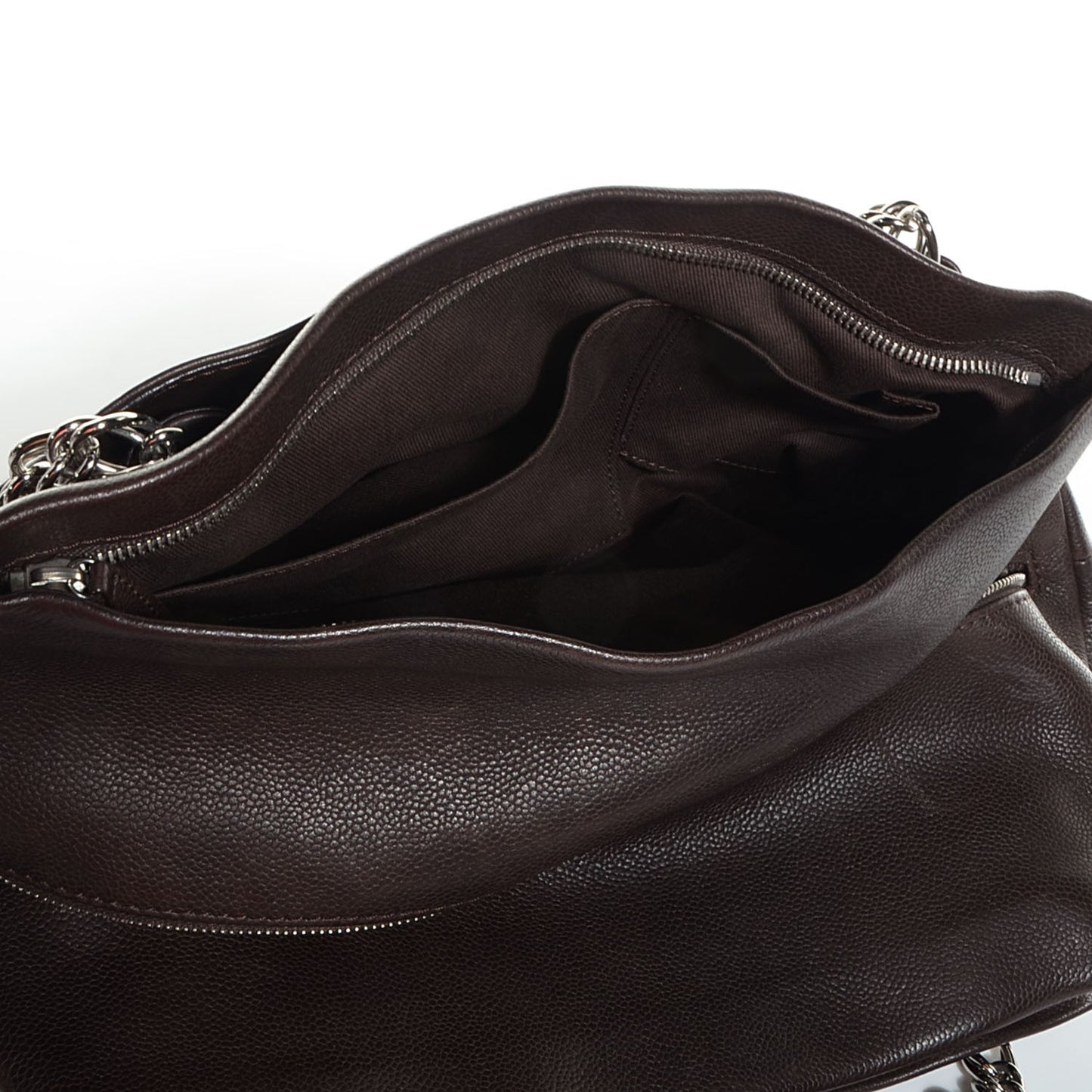 Caviar CC Tuck Medium Tote Brown