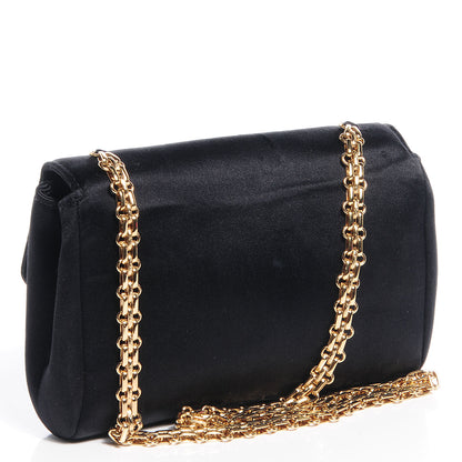 Chanel Satin Mademoiselle Flap Bag Black 3 of 9