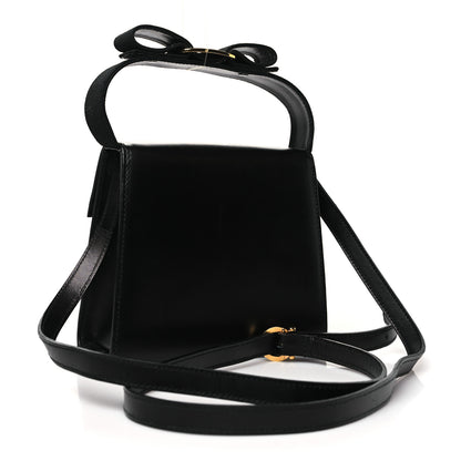 Salvatore Ferragamo Calfskin Vera Bow Mini Top Handle Crossbody Bag Black 3 of 9