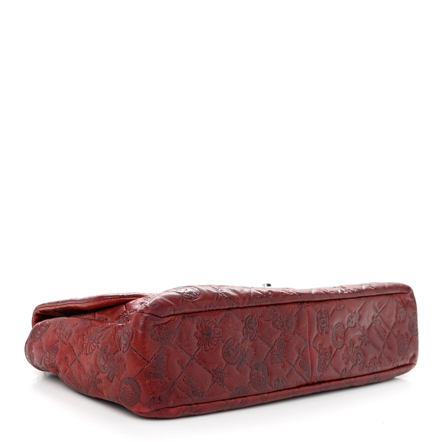 Chanel Calfskin Embossed Large Lucky Symbols Flap Rouge 4 of 13