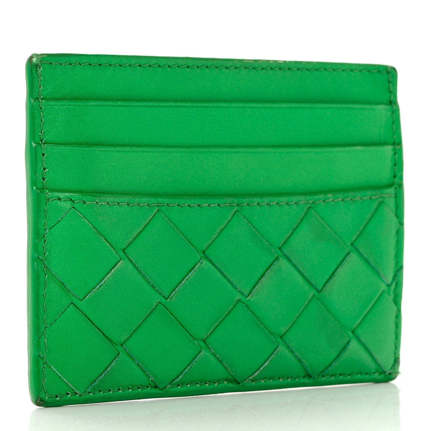 Nappa Intrecciato Card Holder Parakeet