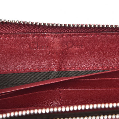 Christian Dior Patent Cannage Lady Dior Continental Zip Wallet Red 6 of 8