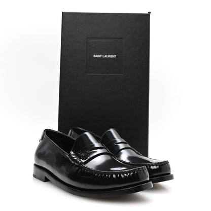 Saint Laurent Magnum Lux Calfskin Mens Le Loafer 15 Moccassins 40 Black 9 of 9