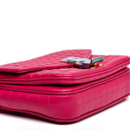 Celine Calfskin Quilted Small C Bag Pink 6 of 9