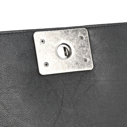 Chanel Calfskin Quilted Double Stitch New Medium Boy Flap Black 15 of 15