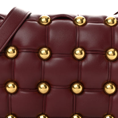 Bottega Veneta Nappa Maxi Intreccio Studded Padded Cassette Crossbody Bag Barolo 8 of 12