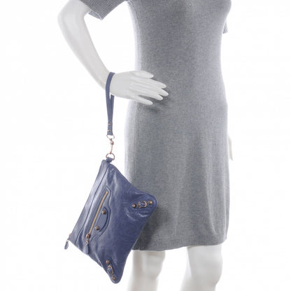 Balenciaga Agneau Giant Rose Gold Hardware 12 Flat Handle Clutch Jacynthe 2 of 7