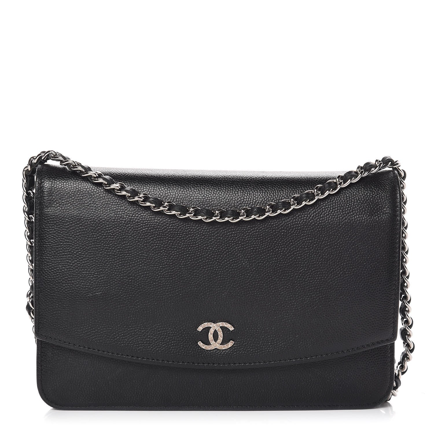 Chanel Caviar Sevruga Wallet On Chain WOC Black 1 of 22