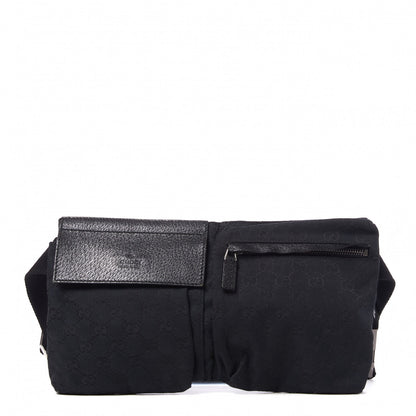 Gucci GG Monogram Double Pocket Belt Bag Black 1 of 6