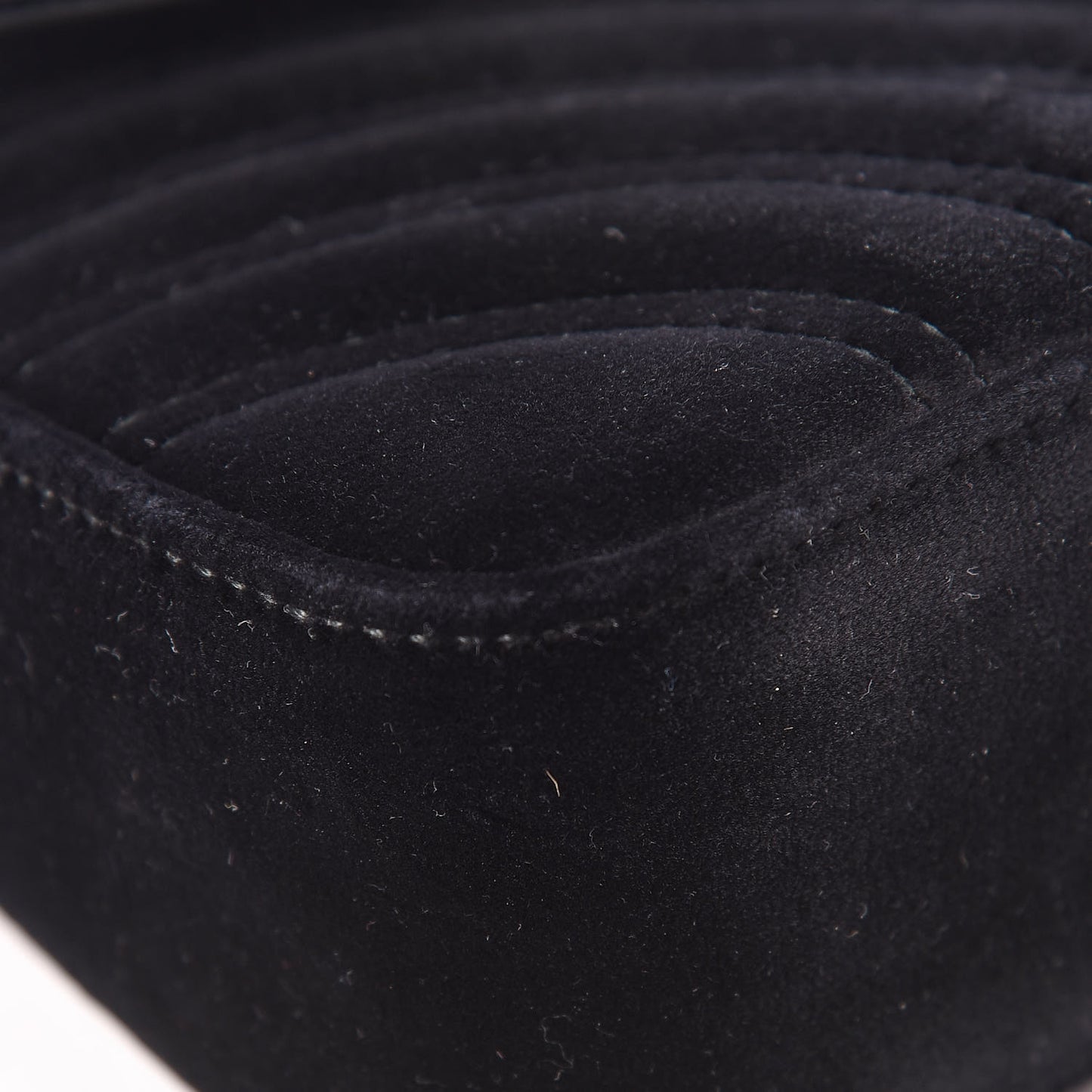 Velvet Matelasse Mini GG Marmont Shoulder Bag Black