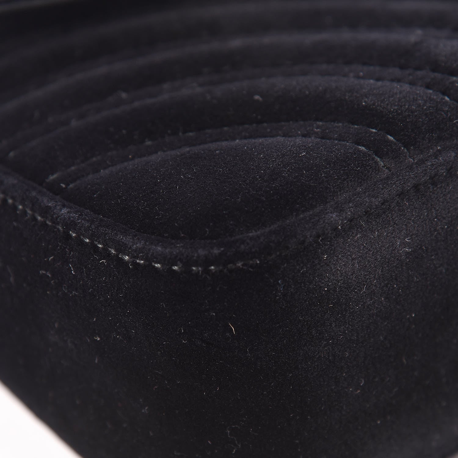 Gucci Velvet Matelasse Mini GG Marmont Shoulder Bag Black 9 of 17