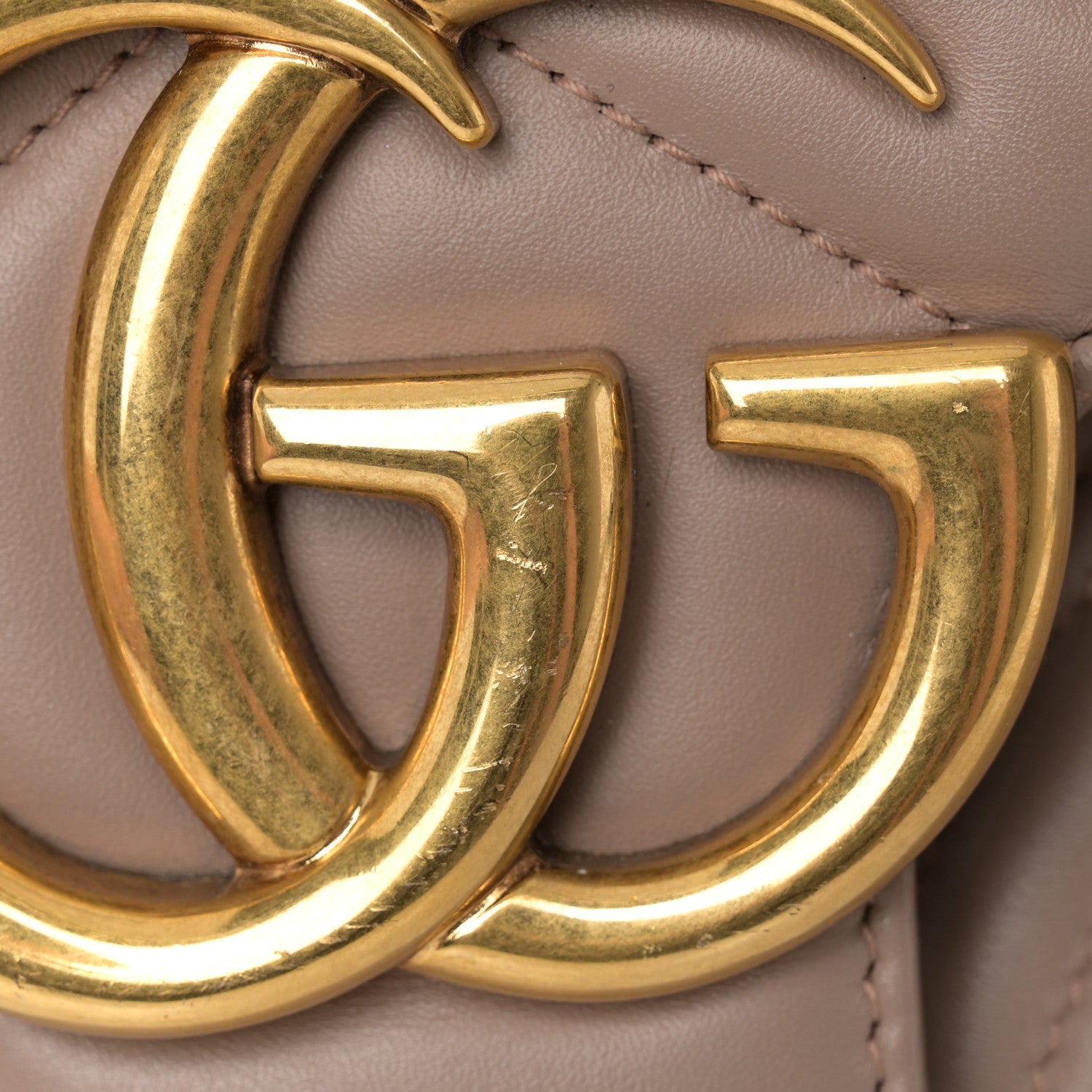 Gucci Calfskin Matelasse Medium GG Marmont Shoulder Bag Porcelain Rose 11 of 12