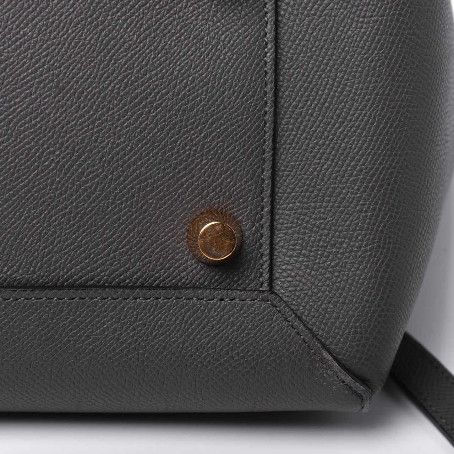 Grained Calfskin Mini Belt Bag Grey