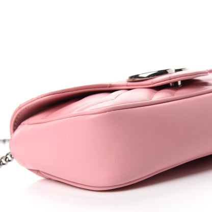 Gucci Calfskin Matelasse Super Mini GG Marmont Shoulder Bag Wild Rose 6 of 11