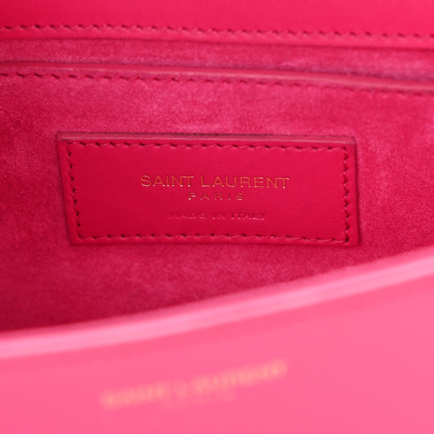 Saint Laurent Smooth Calfskin Small Classic Monogram Universite Bag Fuchsia 7 of 12