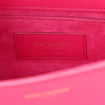 Saint Laurent Smooth Calfskin Small Classic Monogram Universite Bag Fuchsia 7 of 12