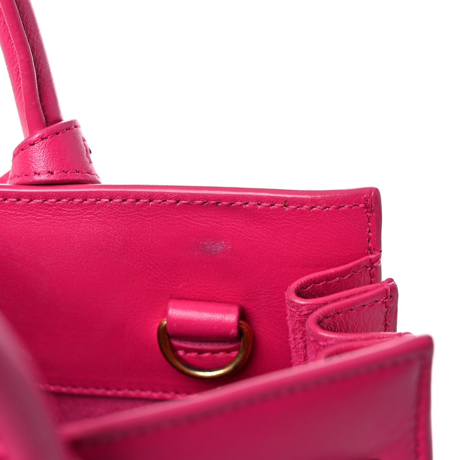 Saint Laurent Calfskin Nano Sac De Jour Lipstick Fuchsia 15 of 23