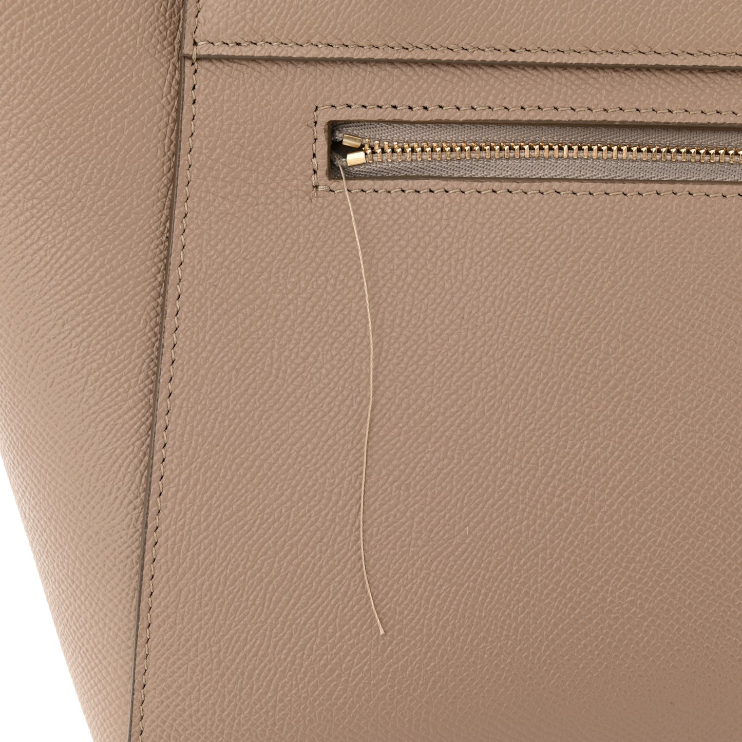 Grained Calfskin Micro Belt Bag Light Taupe