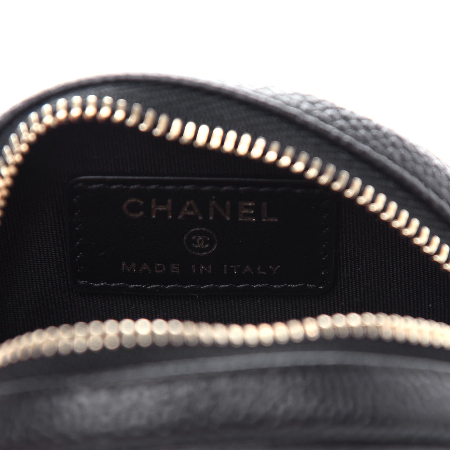 Caviar Quilted Filigree Zip Around Classic Coin Purse Black