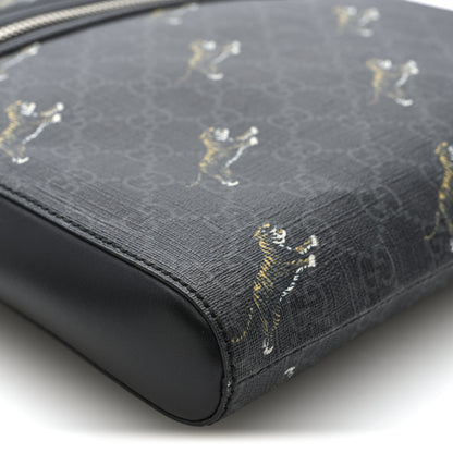 Gucci GG Supreme Monogram Tigers Web Messenger Bag Black Multicolor 9 of 10