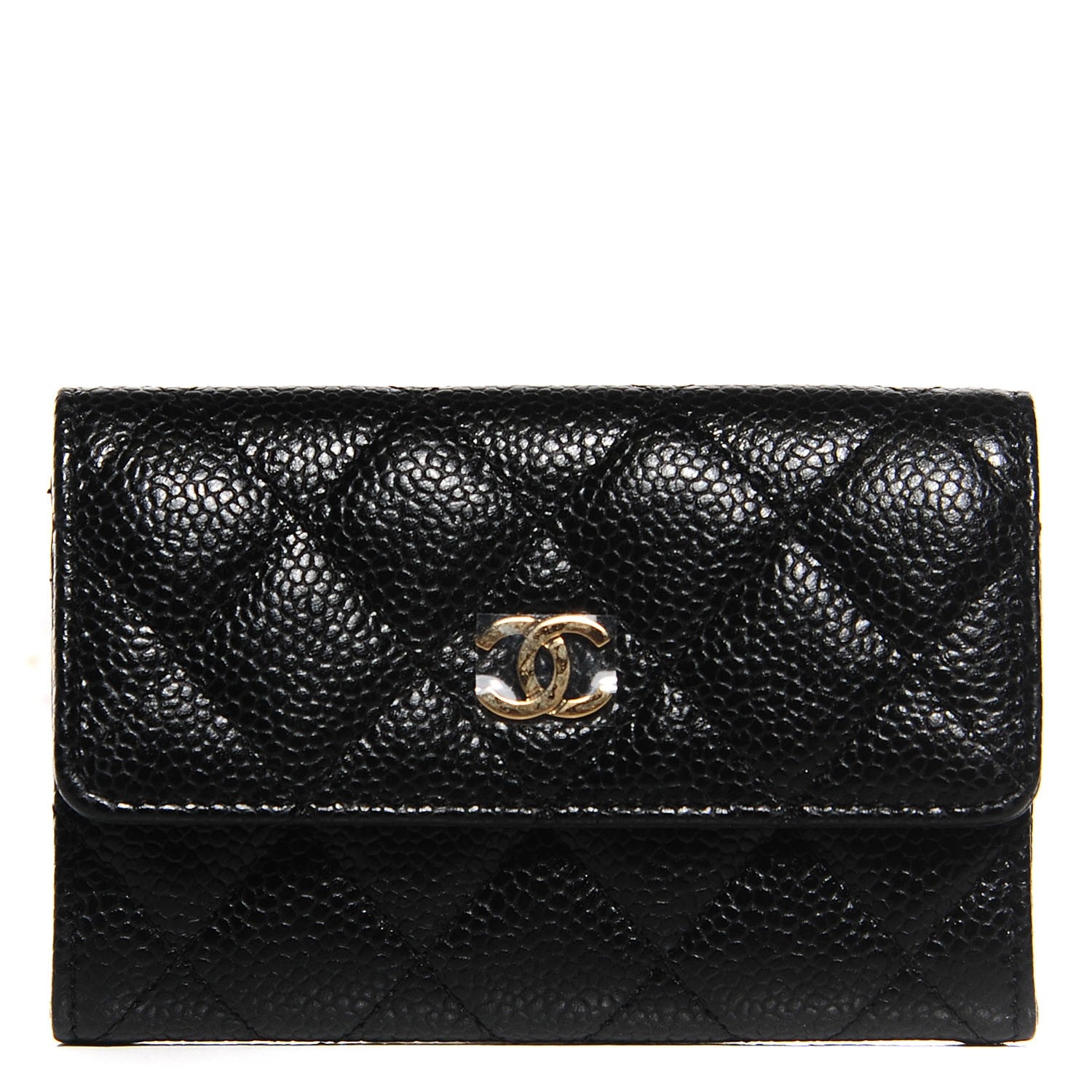 Chanel Caviar Quilted Flap Card Holder Black 1 of 9