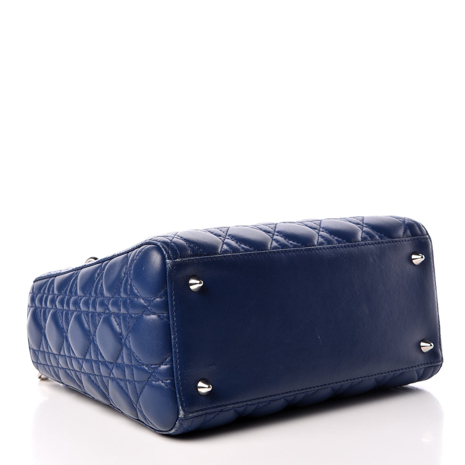 Christian Dior Lambskin Cannage Medium Lady Dior Navy 4 of 12