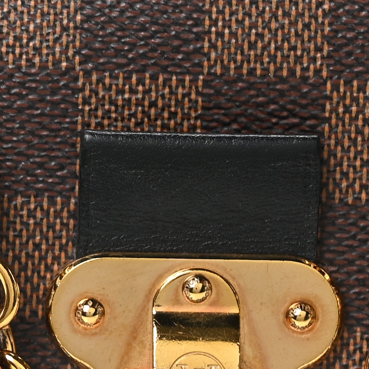 Louis Vuitton Damier Ebene Vavin Chain Wallet Red 7 of 9