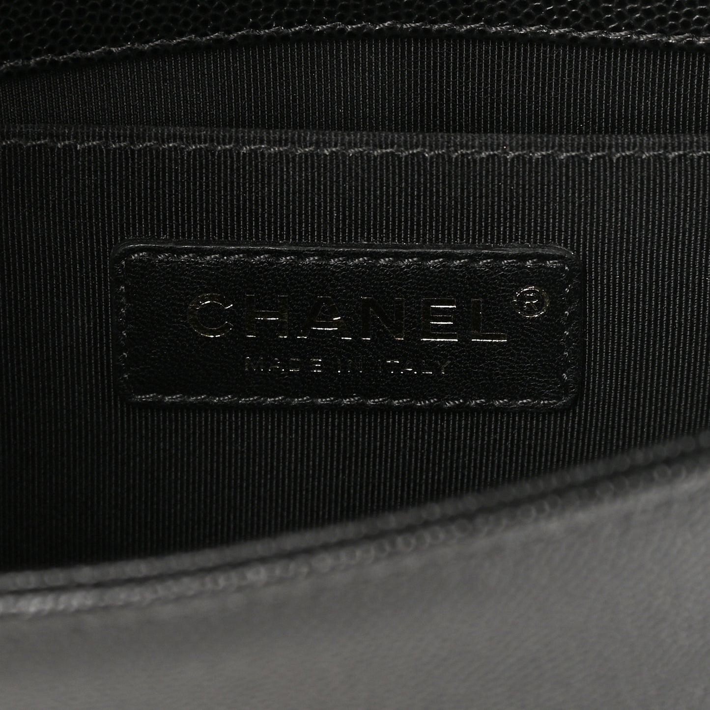 Caviar Quilted Small Boy Flap Black