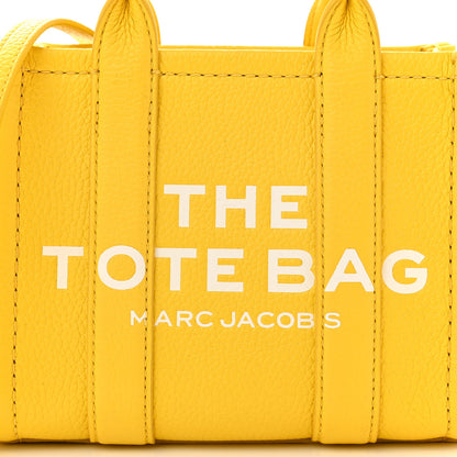 Marc Jacobs Grained Calfskin Mini The Tote Bag Yellow 9 of 11