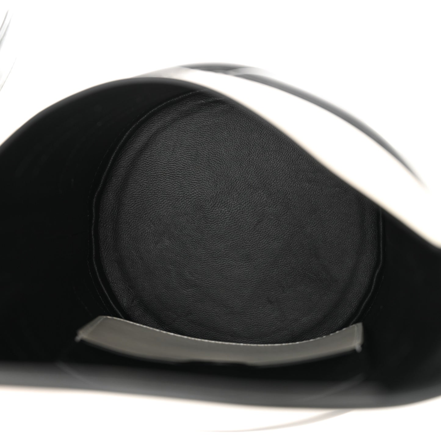 Calfskin The Curve Shoulder Bag White Black