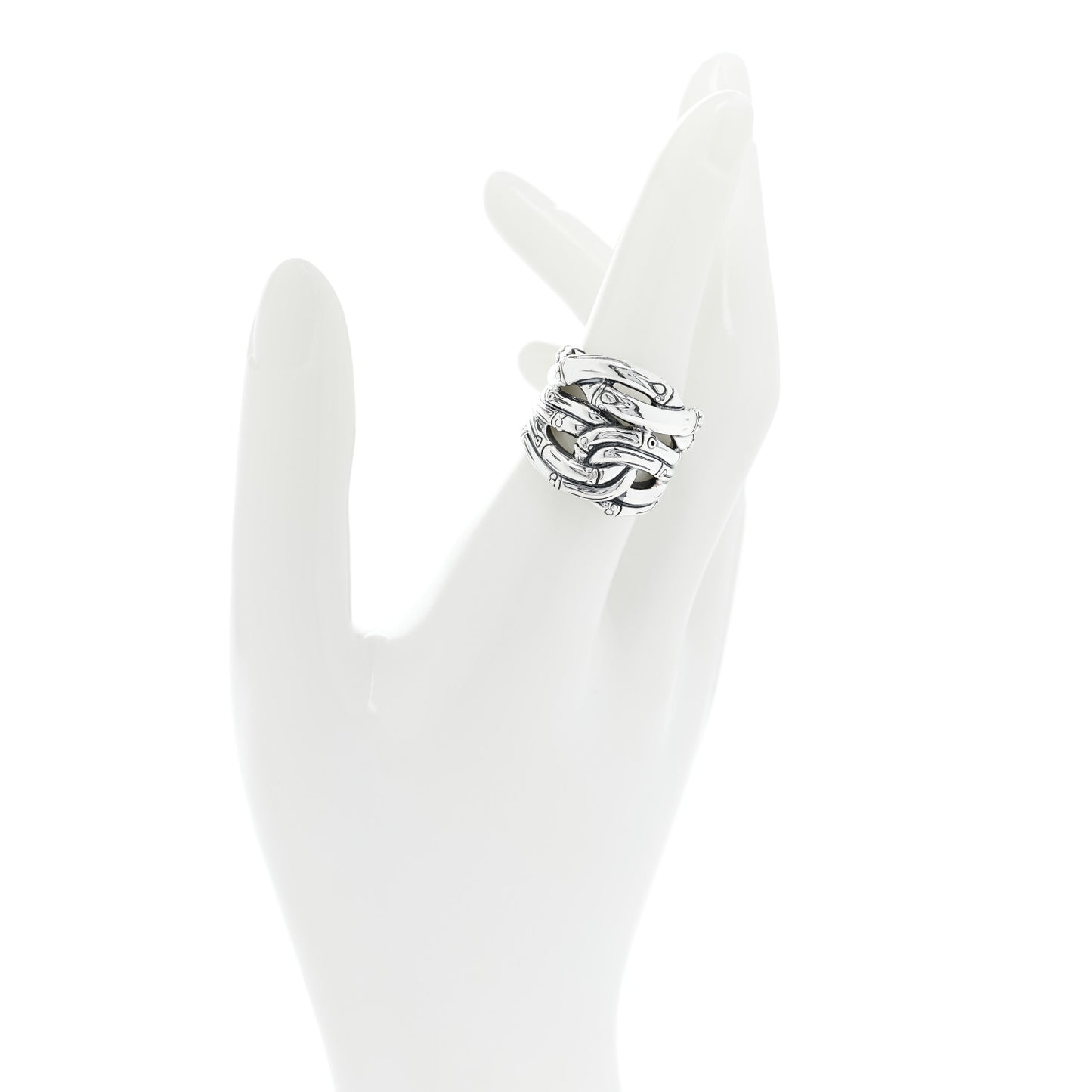 Sterling Silver Bamboo Woven Ring 54 7