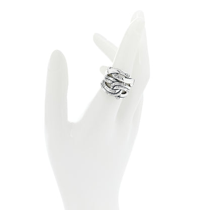 John Hardy Sterling Silver Bamboo Woven Ring 54 7 2 of 6