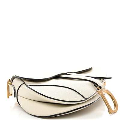 Christian Dior Grained Calfskin Saddle Bag White 4 of 10