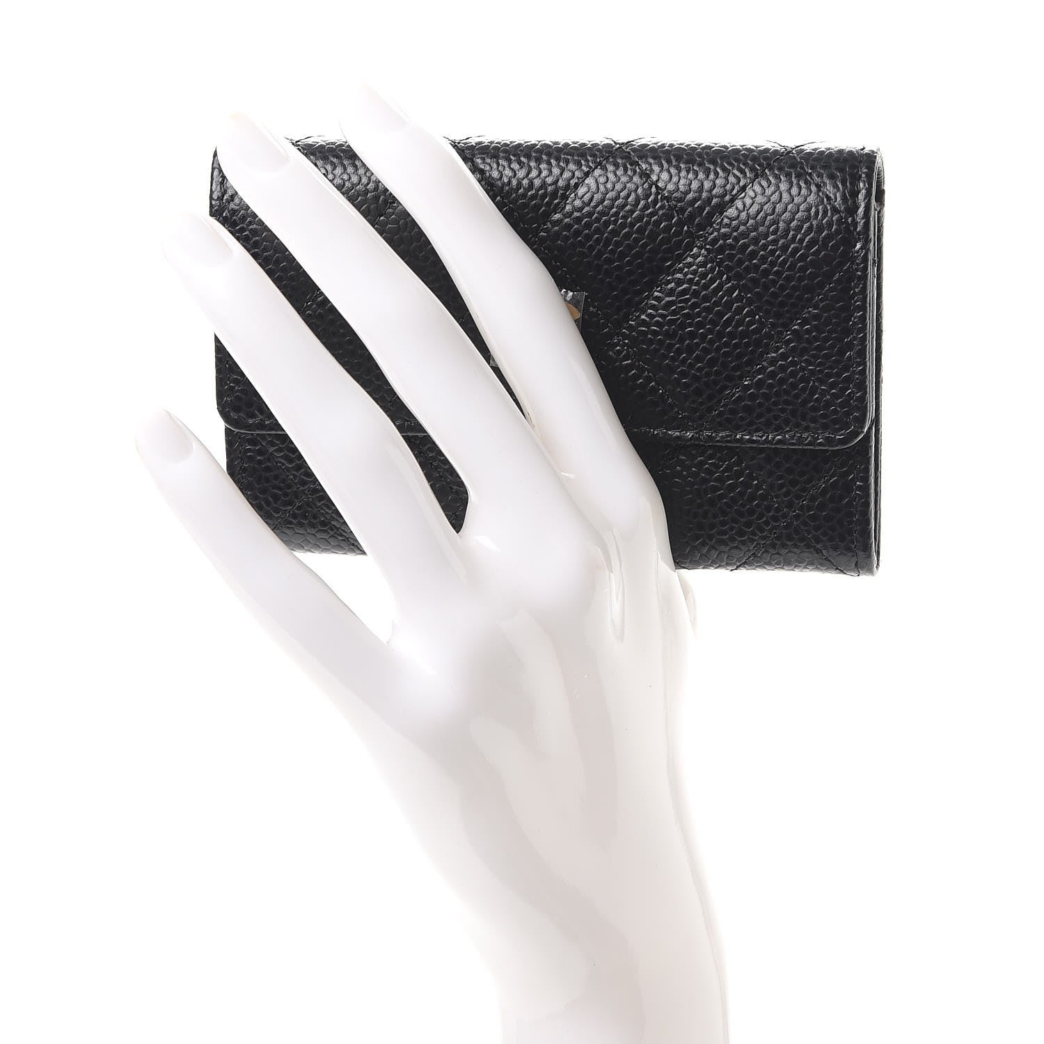 Chanel Caviar Quilted Flap Card Holder Black 2 of 11