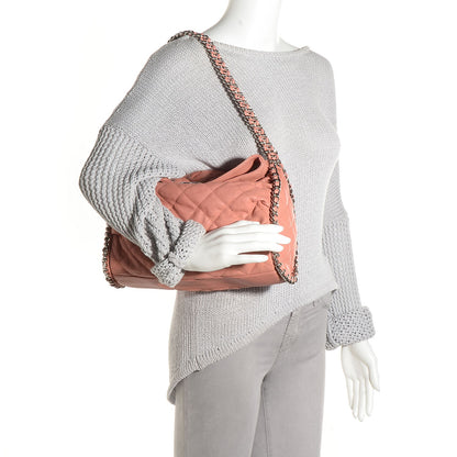Chanel Washed Lambskin Chain Around Hobo Pink 2 of 7