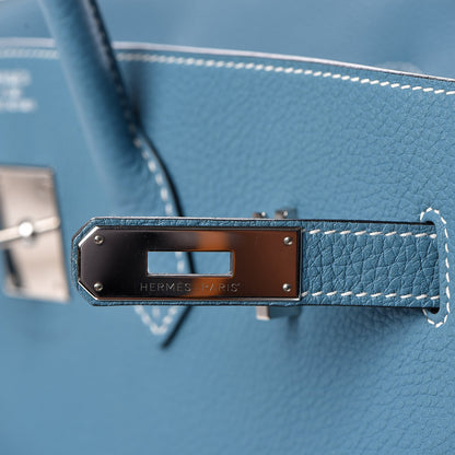 Hermes Togo Birkin 35 Blue Jean 29 of 36
