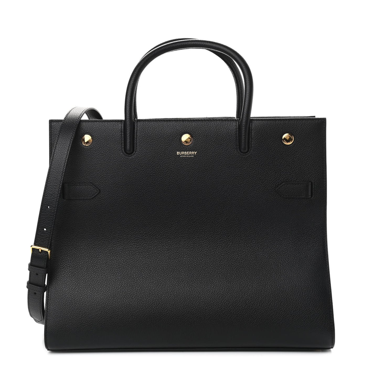 Calfskin Large Tile Tote Black