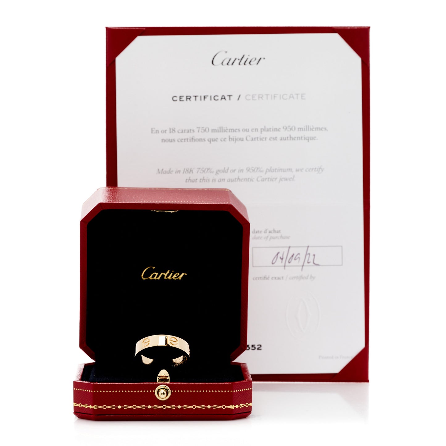 18K Yellow Gold 5.5mm LOVE Ring 66 11.5