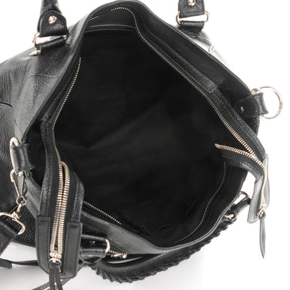 Balenciaga Chevre Silver Metallic Edge Hardware Velo Black 6 of 10