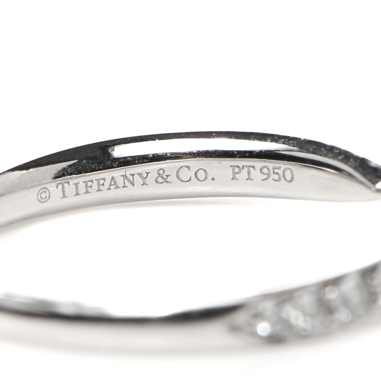 Tiffany Platinum Diamond Harmony Bead-Set Band Ring 49 4.75 4 of 4