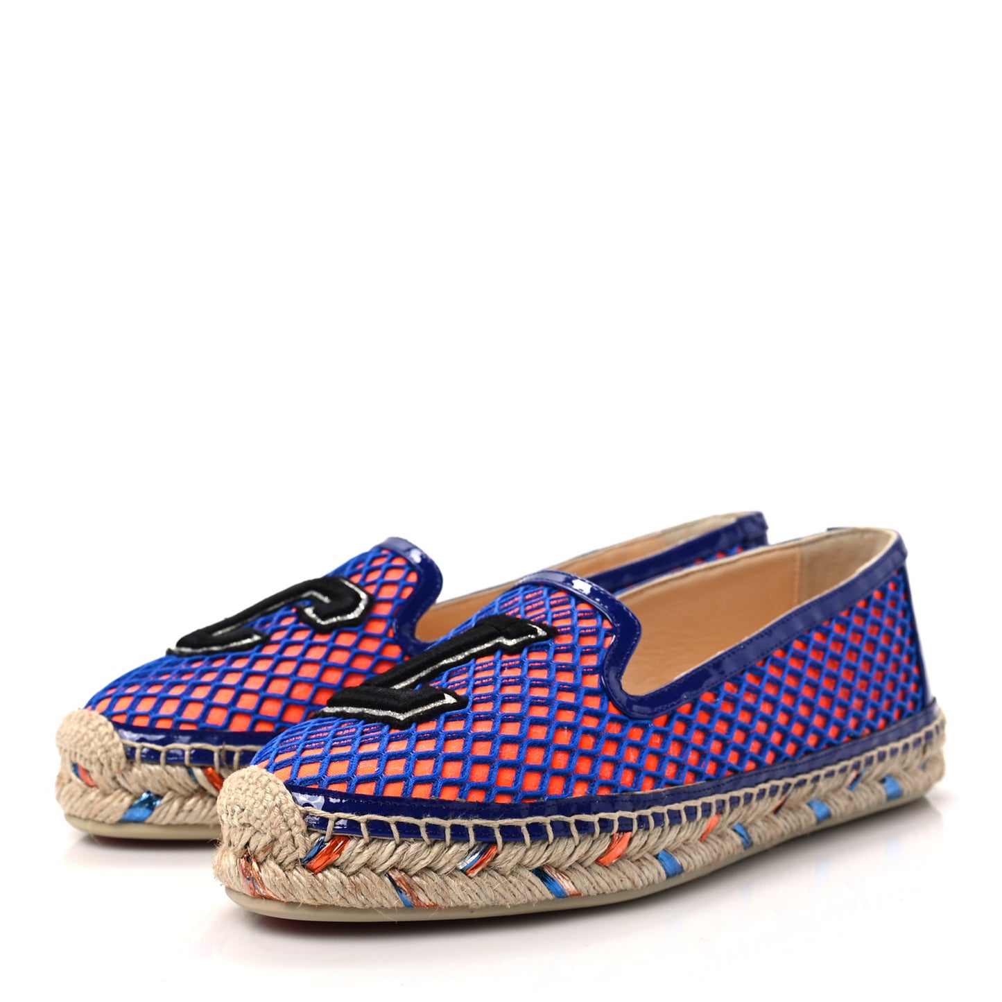 Neo Resille Patent Ivy Espapop Flat Espadrilles 36 Orange Elixir