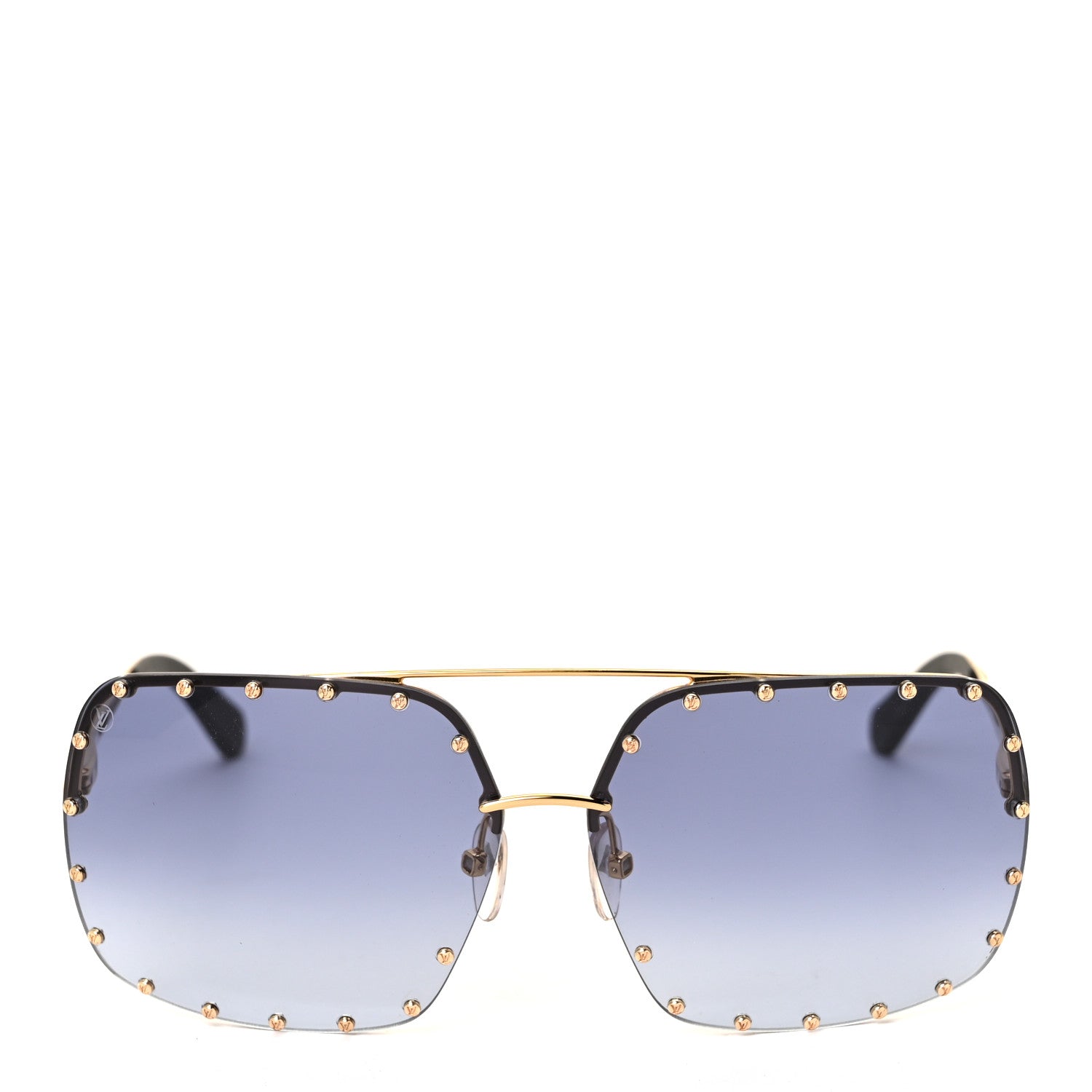 Louis Vuitton The Party Square Sunglasses Z2354E Blue 2 of 9